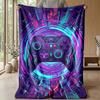 Futuristic Gaming Controller Theme blanket Lightweight Warm Flannel Blanket Decorative Throw Blanket for Home Decoration