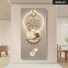 1 Piece of Modern Minimalist, Light Luxury Style Frameless Canvas Decoration Hanging Painting with LED Light, Wealth Tree, Elk P