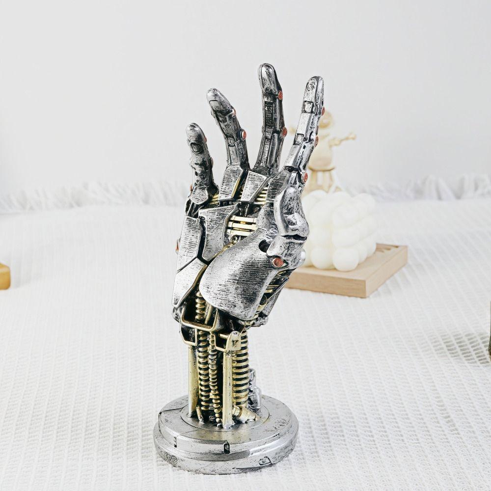 Harz 3D-gedrucktes Ständer-Modell Sensorisches Spielzeug Simulierte Roboterhand Skulptur Handwerk Ornamente Mechanische Hand Statue Kinderspielzeug