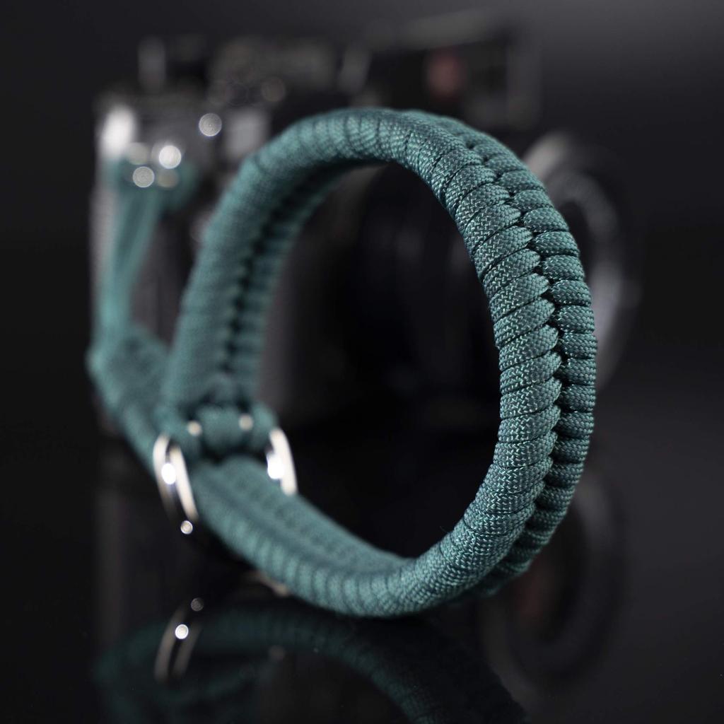 Camera Wrist Strap Paracord Camera Hand Strap Wrist Lanyard for DSLR or Mirrorless MID [Qiang Ni] - High-End Cameras, Black, (Turquoise)