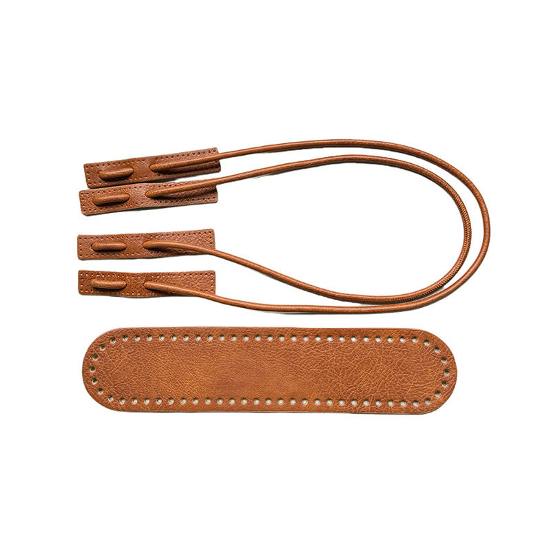 

Креативный кожаный ремешок для сумки с ручкой-браслетом, основа для сумки из круглого шнура, связанная крючком или спицами, аксессуары для сумки в винтажном стиле One Size коричневый