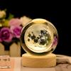Moon Crystal Ball Night Light, Glass Ball Night LED Lamp with Woodern Base,Decorations Gifts for Men,Women,Kids,Boys,Girls | Gifts for Woman