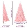 VidaXL Demi sapin de Noël artificiel avec support Rose 210 cm PVC 344673