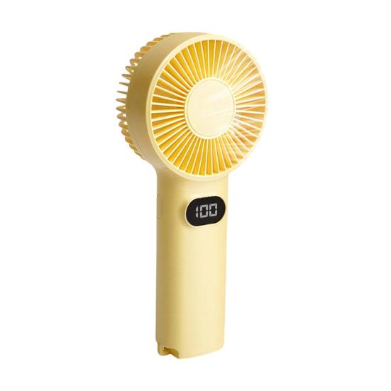 Small Handheld Fan 100 Speed Adjustable LCD Display USB Rechargeable Summer Cooling Fan Portable Travel Mini Personal Fan