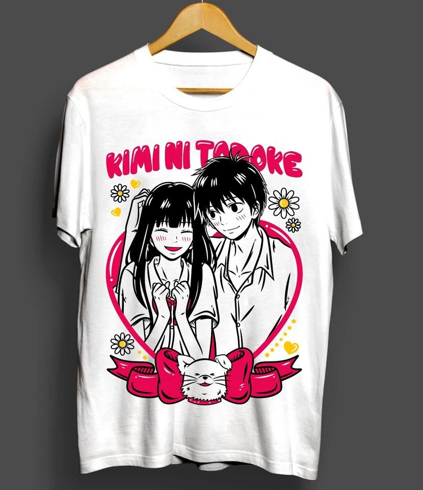 Kimi Ni Todoke Вайфу Девушка Савако АнимеМанга Кавайная Девушка Футболка Белая Унисекс Футболка S