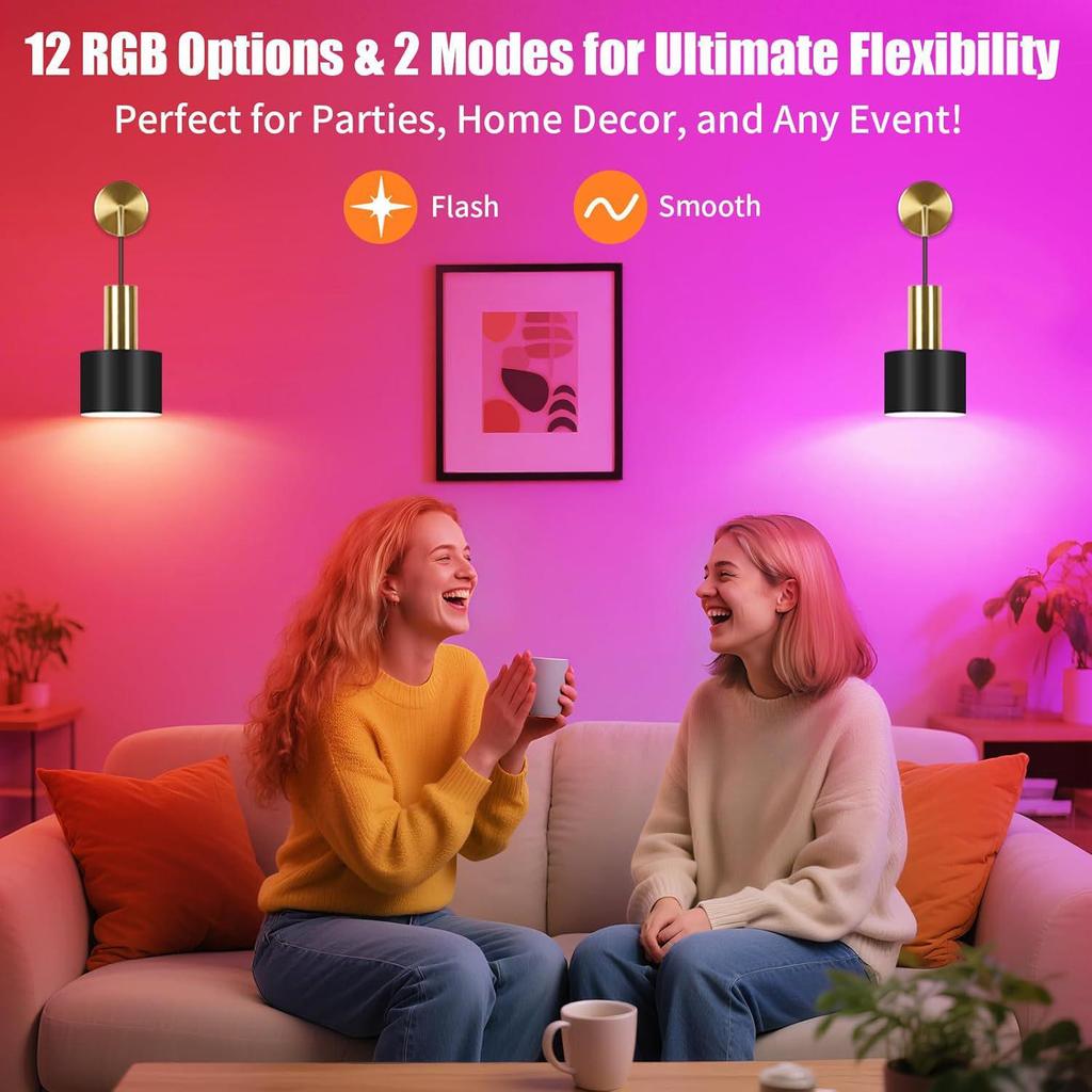 Wireless Battery-Powered Wall Light for Bedroom, Living Room, or Corridor