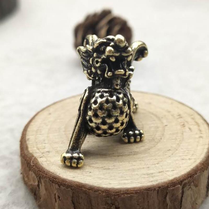 Brass Fengshui Dragon Ornament for Good Fortune and Happiness Ornaments for Home Desktop Car Vintage Decorations