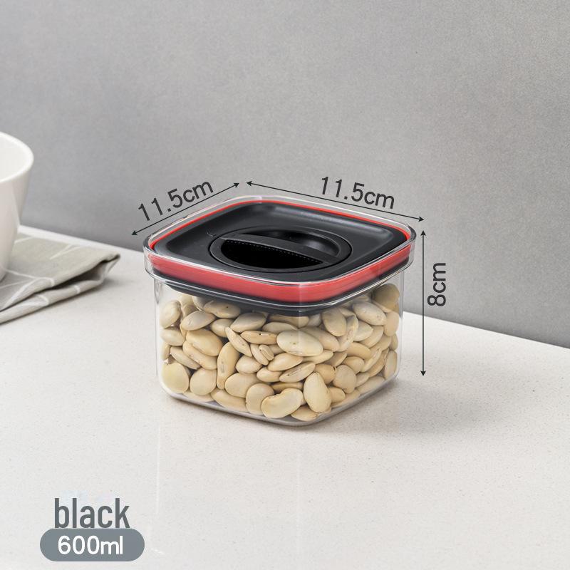 Food-Grade Transparent Plastic Storage Jar - Sealed for Kitchen Snacks & Grains