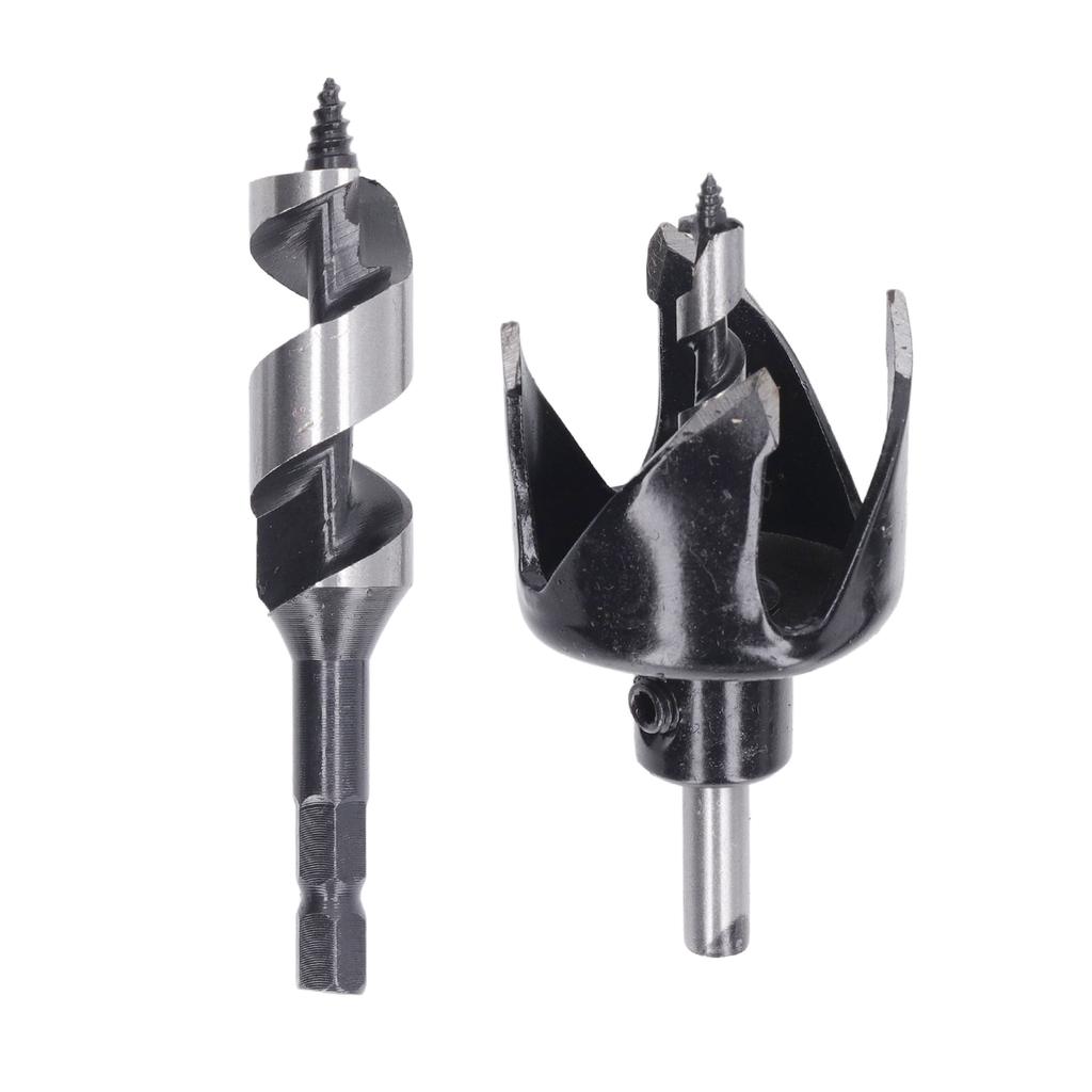 Set burghie gaură bilă 4 dinți burghiu lemn alezor burghie melc pentru lemn plastic gips-carton