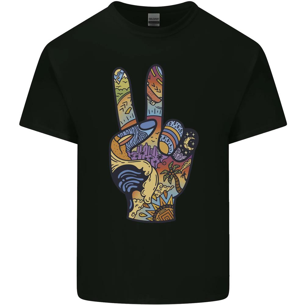 

26 Vacation Peace Gesture Holiday Travel Mens Cotton T-Shirt Tee Top Unisex T-Shirt L