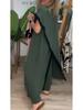 2025 Plus Size Color Block Patchwork Loose Long Dress Set