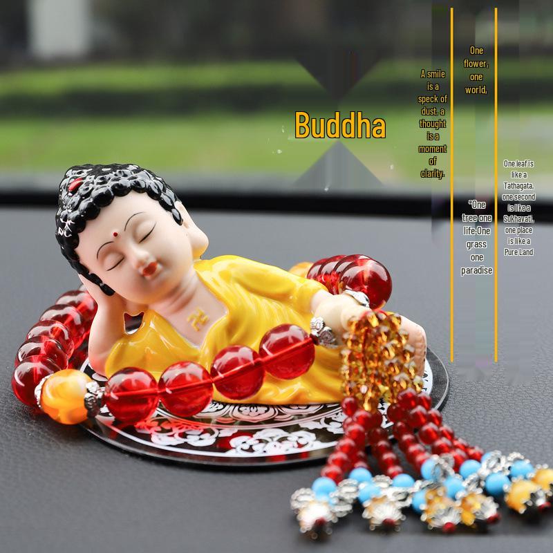 Maitreya Buddha Car Ornament: Creative Center Console Decoration for Safety and Style.