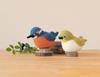 Hamanaka Knitting Kit - Wild Bird Series: Amigurumi (using Hamanaka Amelie yarn) - B: Japanese White-eye, C: Kingfisher (Size: Approx. 5.5cm wide x