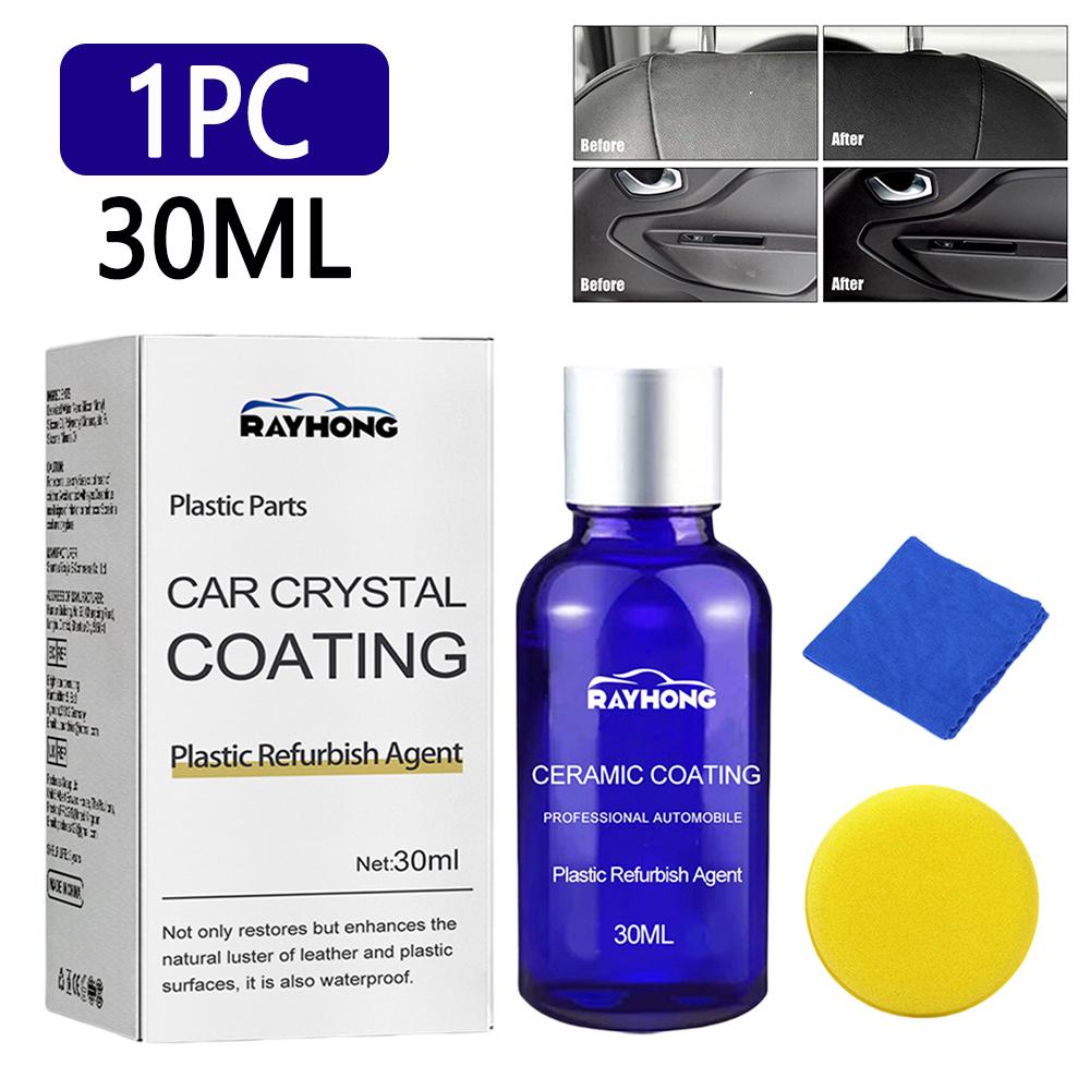 

1-3 шт 30 мл средство для восстановления пластика автомобильные пластиковые детали кристаллическое покрытие керамическое покрытие восстановление чистящее средство салон автомобиля