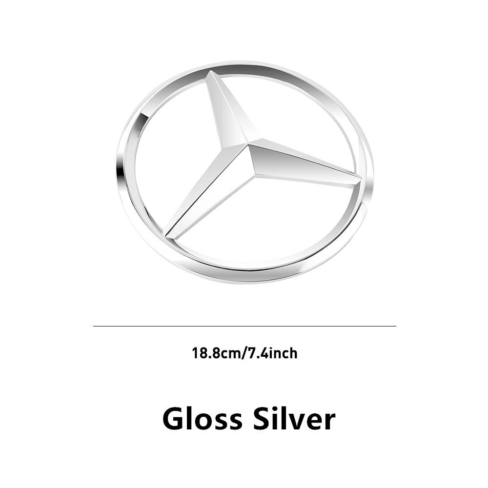 D5Car Sticker ABS Front Grille Badge Decal Cover Emblem Personalized Modified Front Grille Logo Moulding Unique For Mercedes Benz