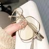 Women Anti Blue Light Myopia Glasses Fashion Metal Polygons Computer Girls Ultralight Optical Nearsighted Eyeglasses 0 To -600