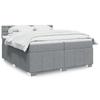VidaXL Slatted Bed Base with Mattress Light Grey 200x200cm Fabric 3289489
