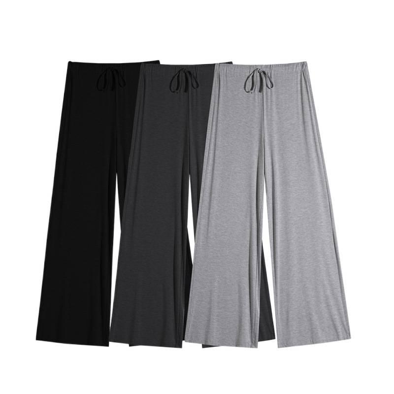 2025 Summer High-Waisted Wide-Leg Maternity Drawstring Pants, Mosquito Repellent Modal Loungewear, Thin Casual Floor-Length Pants