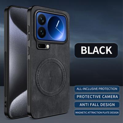 For Xiaomi 17 Pro Leather Texture Wireless Charging Magnetic Case For Xiaomi 17 Pro 17Pro17ProMax 5G