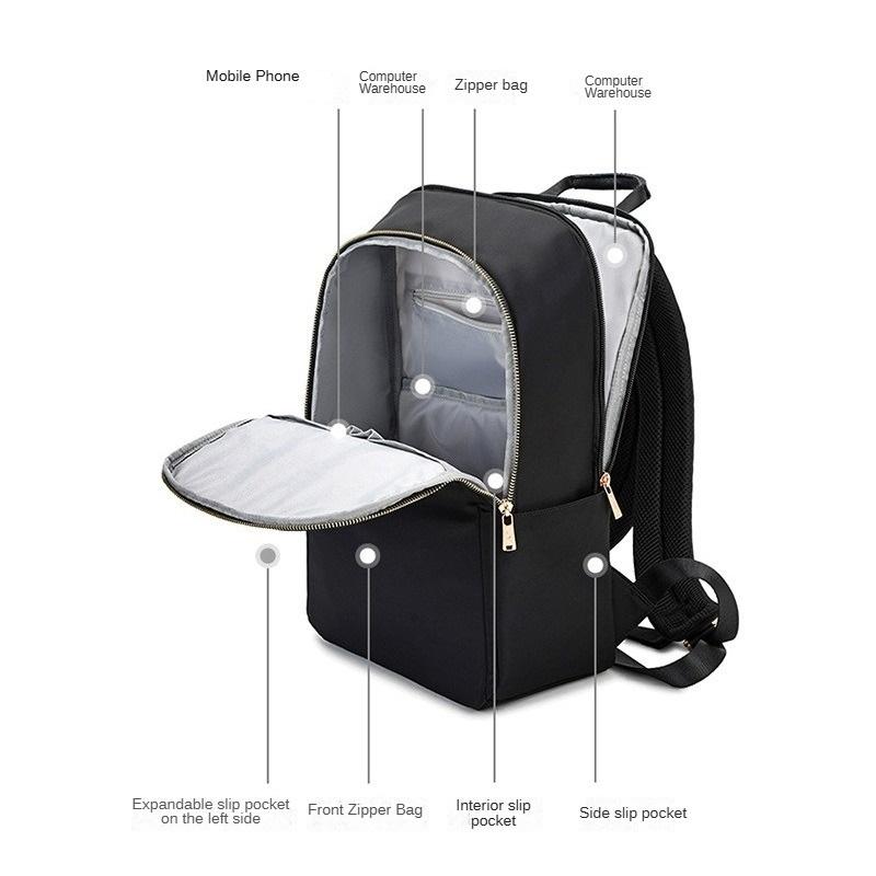 Ladies Business Casual Backpack Lightweight Simple Laptop Bag 15.6 Inch 14 Inch 13 Inch