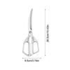 Kitchen Shears Stainless Steel Food Scissors Heavy Duty Utility Cooking Shears For Turkey Poultry Processing Fish Crab Crack