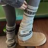 Christmas Wool Leg Warmers For Women Girls Warm Knitted Foot Cover Socks Jk Lolita Girls Long Stockings Leg Warmers Autumn Sock