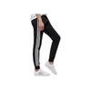Adidas Striped Drawstring Knit Joggers Women Bottoms Black DP2377