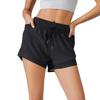 Fake Two Pairs of Sports Shorts Anti Glare Running Training and Fitness Pants High Waisted Loose and Breathable Yoga Pants Women’s Shorts