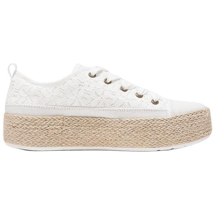 Skechers Bobs Sesame Comfortable Versatile Durable Low-Top Canvas Shoes Women Sneaker White 114008-OFWT