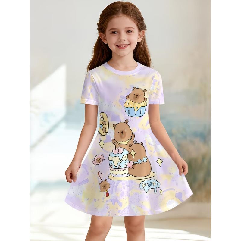 Vestito per bambine Moda Capibara Vestiti per bambini Estate Vestiti per bambine Comodo