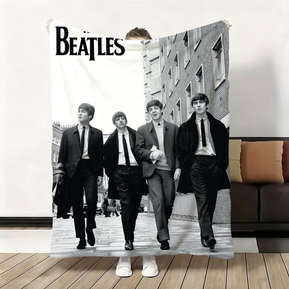 1pc Band The B-Beatles Cool Throw Flannel Fluffy Soft Blanket Warm Skin-Friendly Throw for Sofa Bed Office Nap Winter