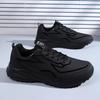 Mens Running Shoes Big Size Breathable Leather Surface Anti Slip Wear-resistant Commuting Outdoor Leisure Lace-up Sports Shoes