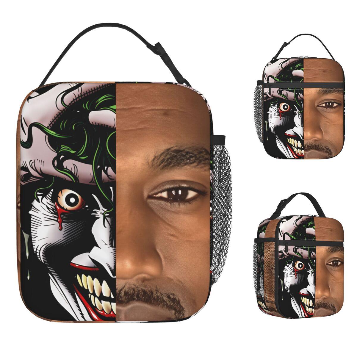 Funny K-KanyES W-Wests Lunch Bag For Child Designer Lunch Box Casual School Cooler Bag Portable Oxford Thermal Lunch Bags One Size