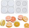 1 ks 4 dutinkové silikonové formy na plátky citronu Silikonové formy na plátky pomeranče na ruční zdobení mýdlových dortů .