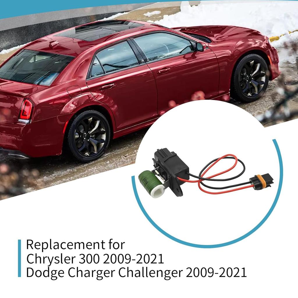 Engine Cooling Fan Motor Replacement for Dodge Charger Challenger 2009-2021, Replacement for Chrysler 300 2009-2021 68050128AA