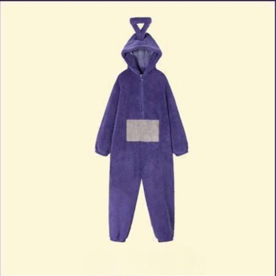 

Детский комбинезон осень зима с капюшоном Телепузики мультфильм аниме мальчики и девочки фланелевая домашняя одежда 140 фиолетовый