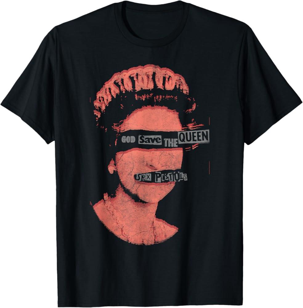 Sex Pistols Official God Save The Queen Red Stamp T-Shirt FL0107 Unisex T-Shirt XXXL