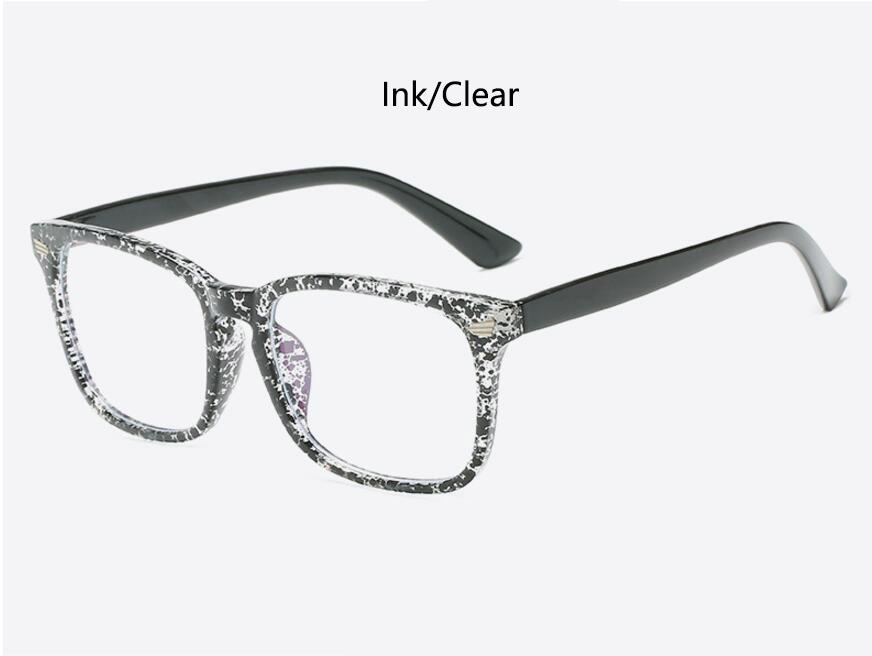 Sexy Purple Square Glasses Frame Clear Lens Myopia Nerd Black Sunglasses Fake Designer Eyewear for Women