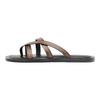 Zara Open-Toe Vintage Flat Strap Leather Sandals Women Sandals Brown 2633510105