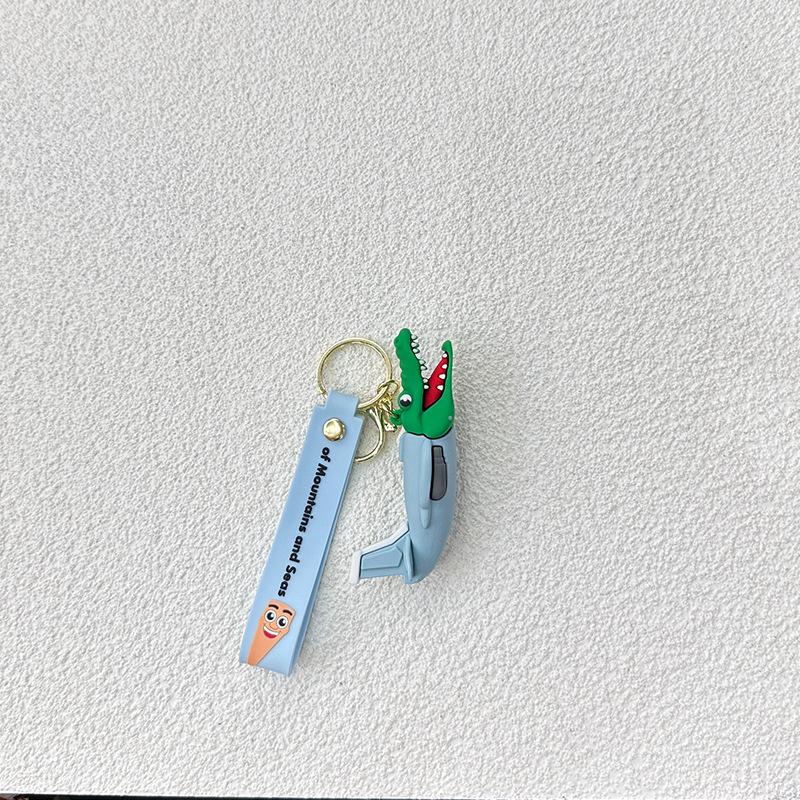 Keychains Italian Brainrot Cartoon Tung Tung Tung Sahur Car Keychain Funny Meme Anime Cute Key Ring Creative PVC Pendant Gifts