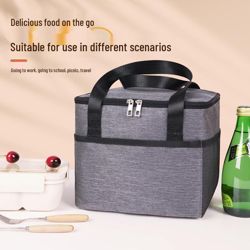 Waterproof Oxford Insulated Bento Bag - Large Capacity Picnic & Lunch Tote with Ice Pack