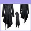 Elegante Chaqueta Frac Gótica Para Hombres Disfraz de Cosplay Perfecto Uniforme de Halloween