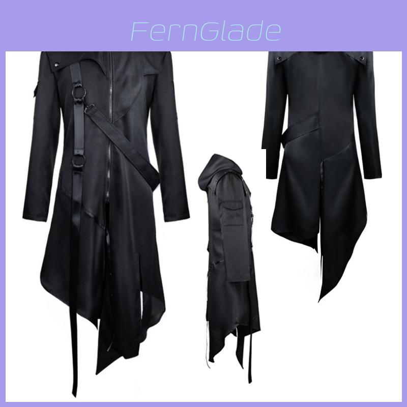 Elegante Chaqueta Frac Gótica Para Hombres Disfraz de Cosplay Perfecto Uniforme de Halloween