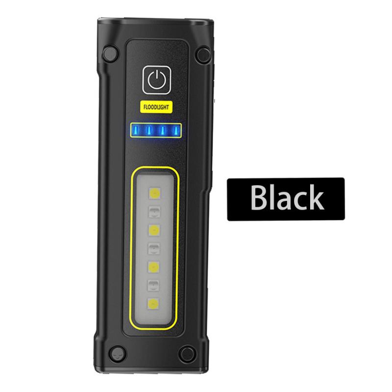 Mini Dual Light Source Flashlight Type-c Fast Charging Multi-function Working Light With Magnet