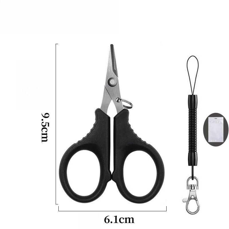 1pcs Titanium Coated Stainless Steel Fishing Scissor Plier - PE Braid Line Cutter for Carp Fishing Tools