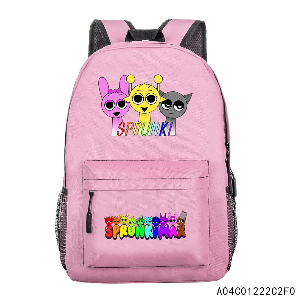 Sprunkiplush Rhythm Box Student School Bag Large Capacity Cartoon Backpack Children S Backpack Backpack