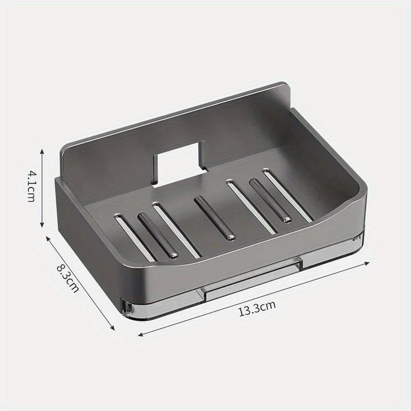 Bathroom Soap Holder Free-Punching Wall Mounted Soap Sponge Holder Organizer Double Drainage Soap Dish Bathroom Accessories