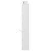 LED Headboard with Shelves White 220x16.5x103.5 cm