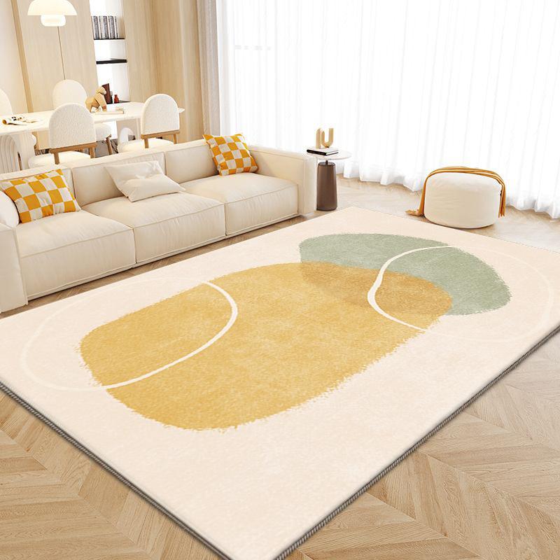 

Роскошный ковер из искусственного кашемира для гостиной, спальни и других помещений — современный скандинавский дизайн с плюшевой текстурой, для дивана и журнального столика, кабинета и гардеробной 160cm × 230cm