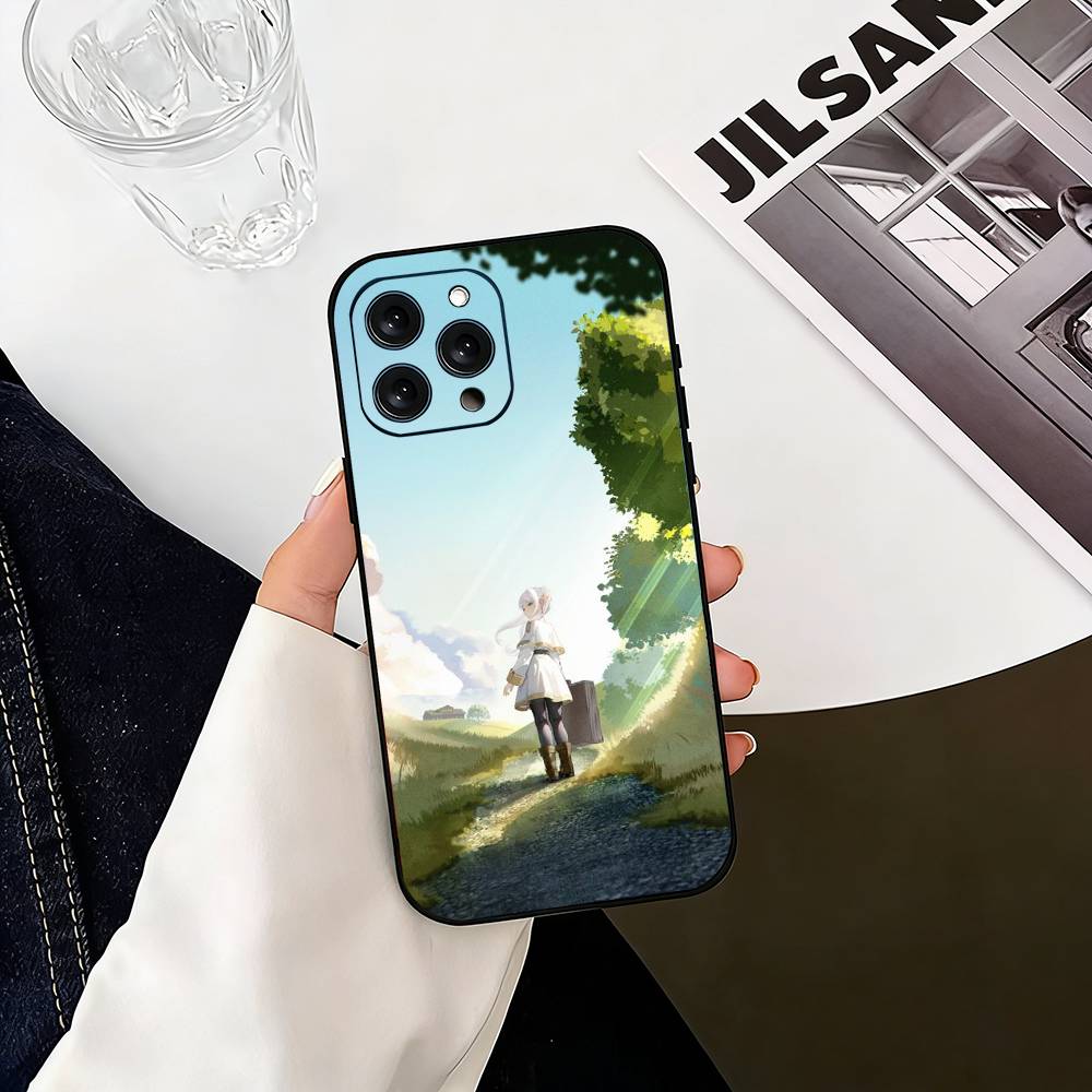 

Sousou no Frieren Frieren Back View Phone Case For iPhone 17,16,15,14,13,12,11 Plus,Pro Max,XS,Soft Silicone Black Cover iPhone14Plus